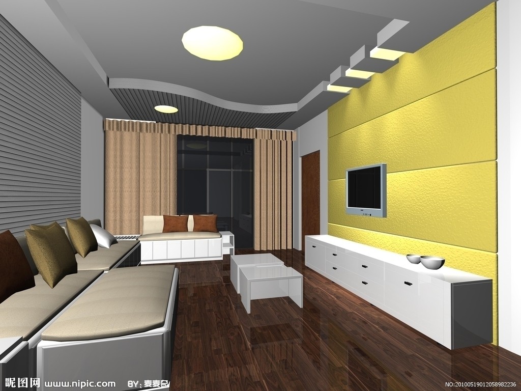 3d室内 客厅效果图设计图__3d     