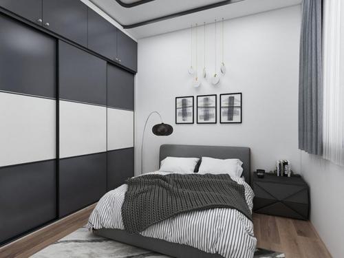 选 亚菲尔黑白灰色彩家装案例 打造质感高级国际范 主卧 卧室整体