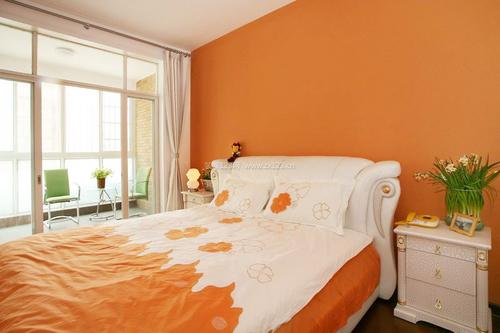 温馨设计橙色墙面装修效果图片