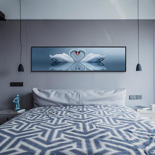 挂画装饰画现代简约温馨房间北欧风格床头墙壁画