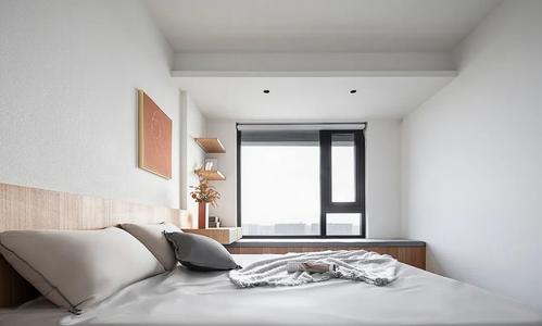 图丨89㎡简约北欧风格新房装修卧室有飘窗太幸福
