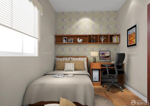 现代温馨家装平米卧室设计效果图欣赏_装修123效果图