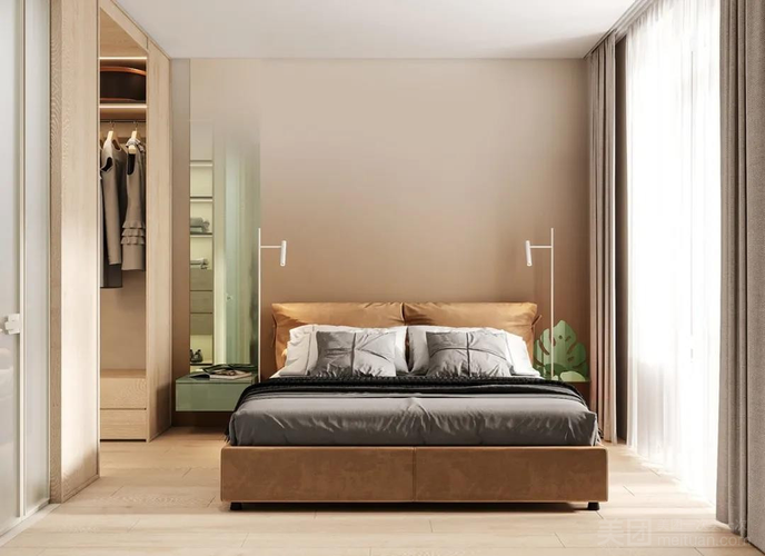 平米三现代简约风格卧室装修效果图