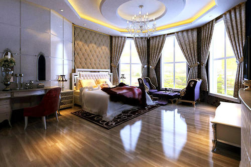平米现代欧式三居卧室装修效果图