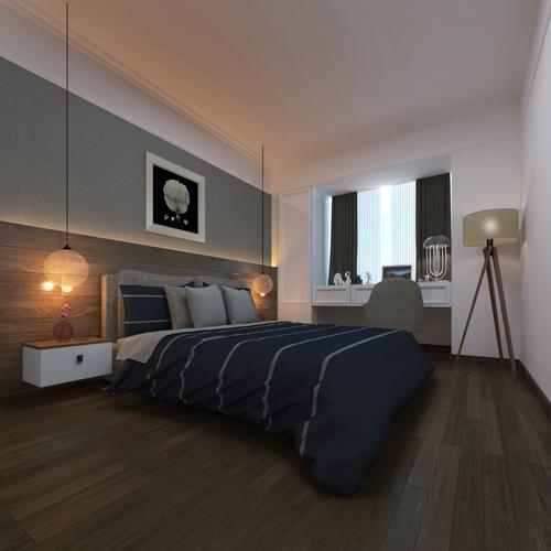 保利天汇128平方米平层户型卧室装修效果图