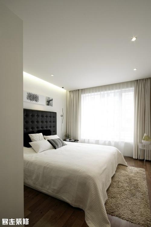 清爽素目白色简约三室两厅130平米房屋装修效果图 - 主卧室