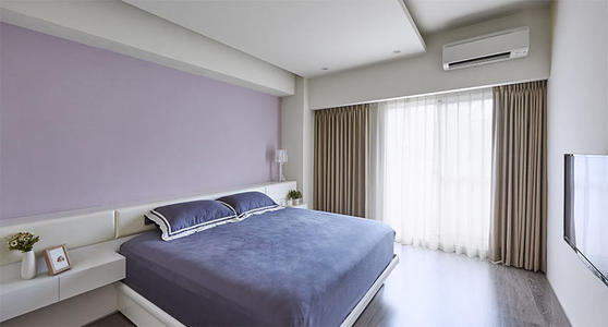 简约时尚紫色卧室装修效果图