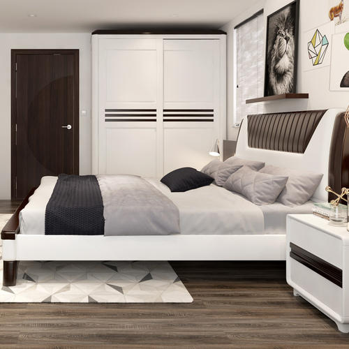  双人床 婚床 卧室床 全实木床 木质床 白色实木床 家具床 简约