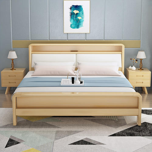 兰秀家居18米双人床主卧中式大床现代简约15m单人床成年卧室