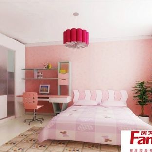 2013粉色十平米儿童房卧室装修效果图