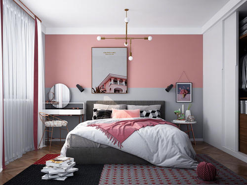 不同的乳胶漆卧室搭配 有你喜欢什么颜色吗?